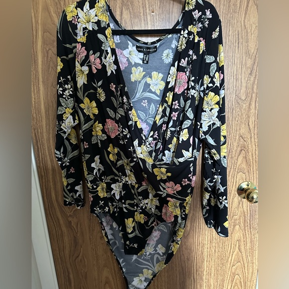 Addition Elle Floral Bodysuit 2X - Picture 4 of 5